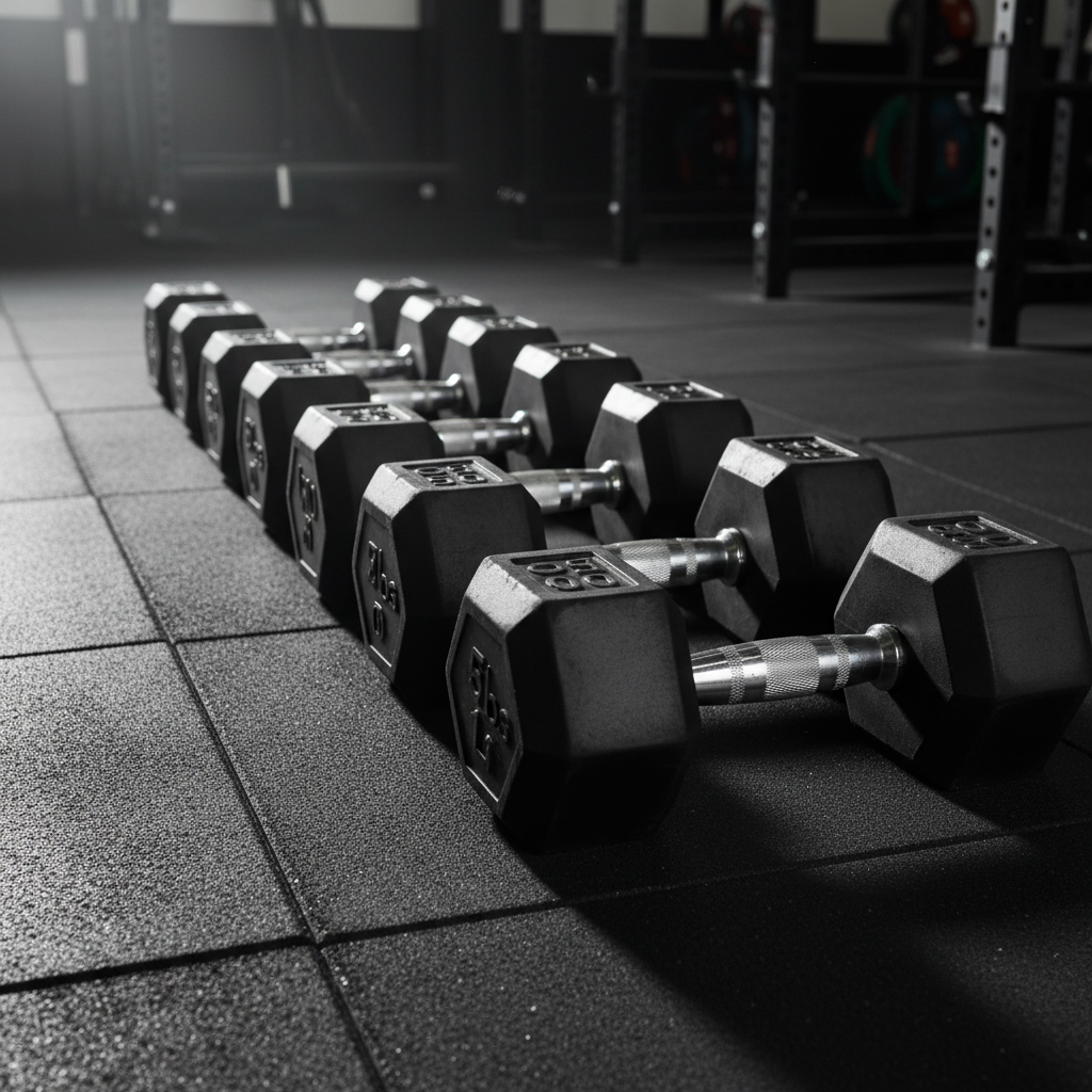 Rubber Hex Dumbbells